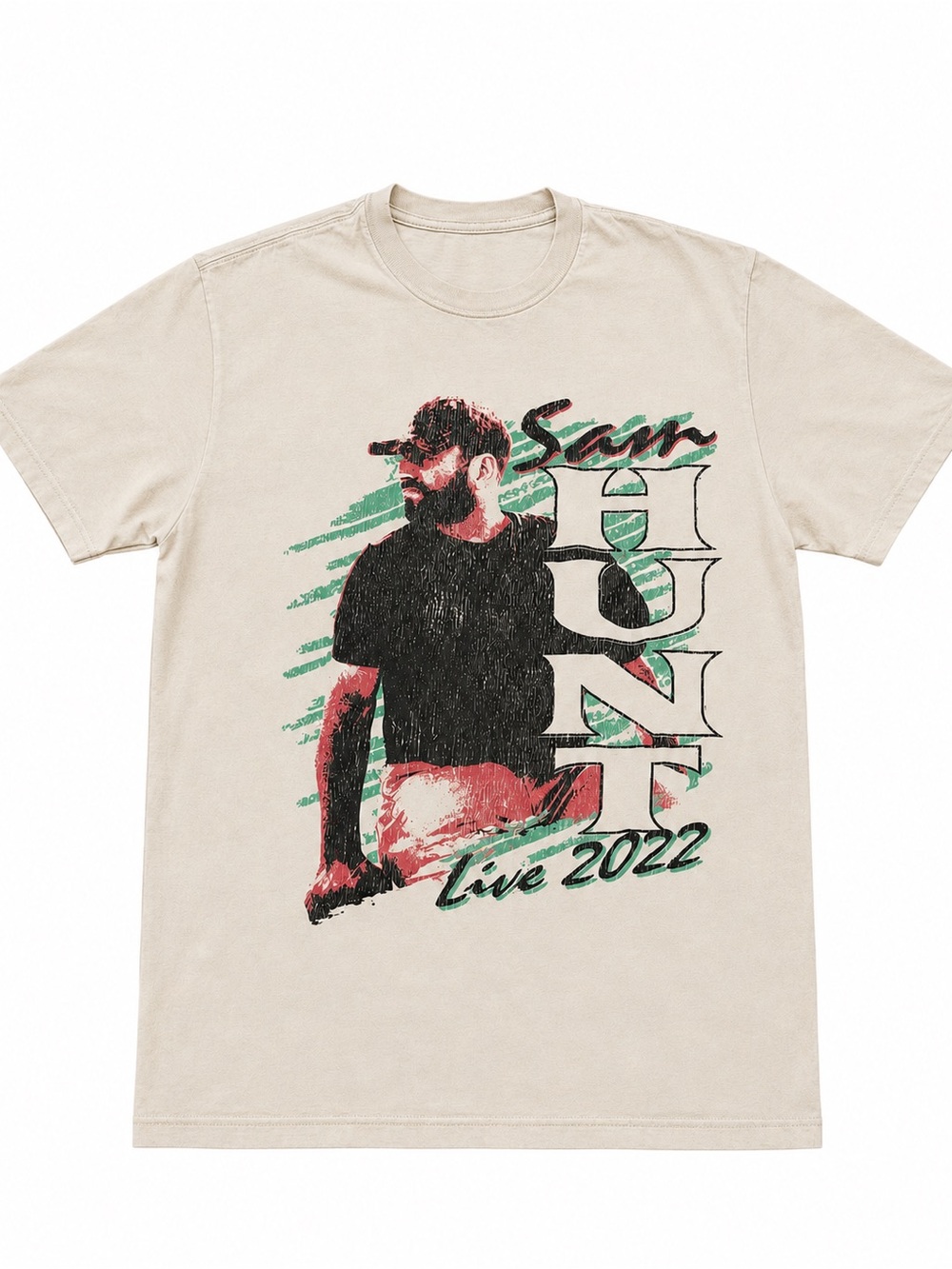 Sam Hunt Live 2022 Graphic Tour Tee | Size Unknown | Measurements Included
